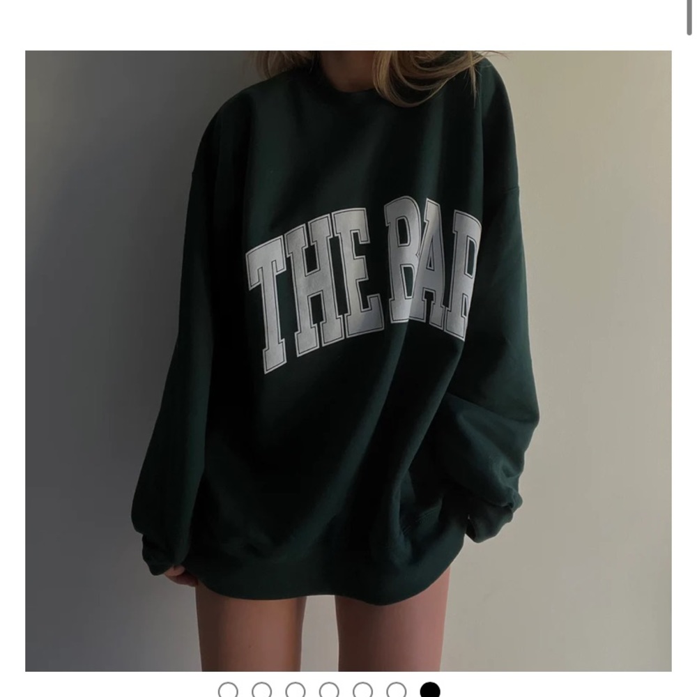 Brand New The Bar Varsity Sweatshirt in Hunter Green